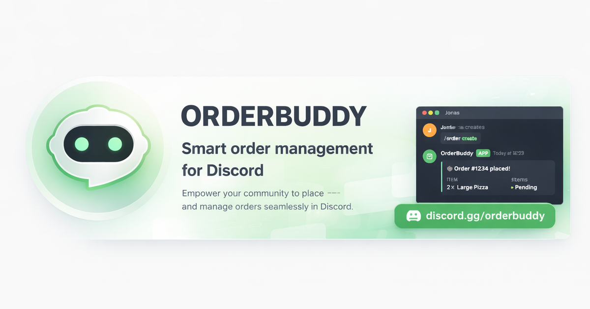 OrderBuddy — Order Management for Discord